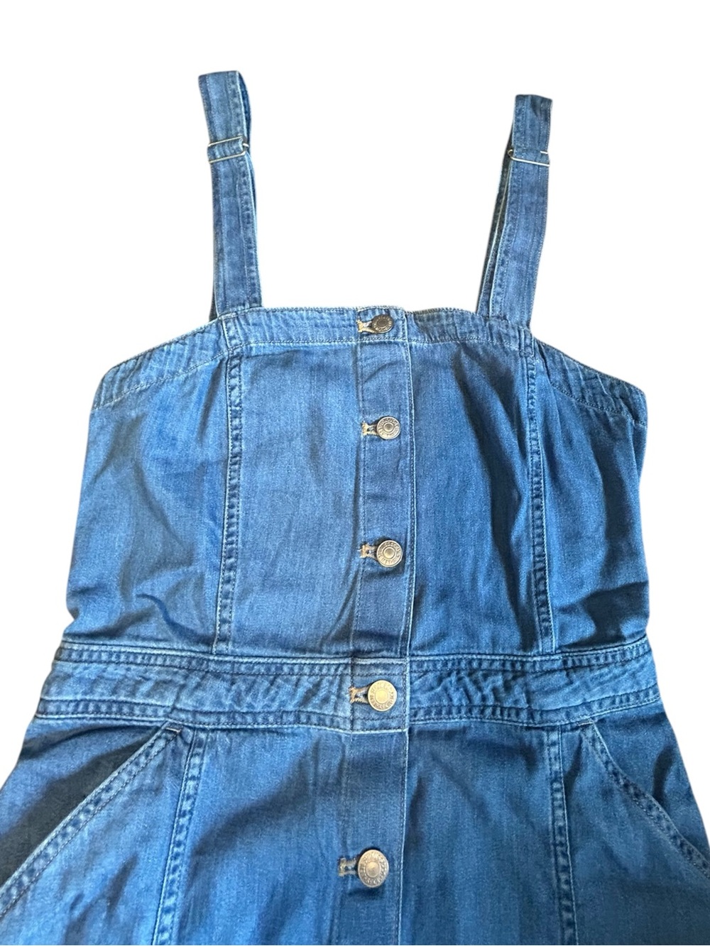 Levi’s Premium Cherie Denim Button Front Midi Dress Small - Picture 12 of 16